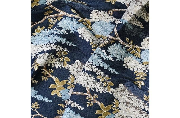 Indigo - Wisteria Garden Jacquard By Laura Ashley || In Stitches Soft Furnishings Indigo - Wisteria Garden Jacquard By Laura Ashley || In Stitches Soft Furnishings