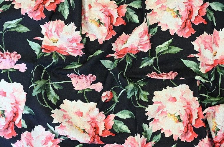 Fuchsia - Peonies By Laura Ashley || In Stitches Soft Furnishings
