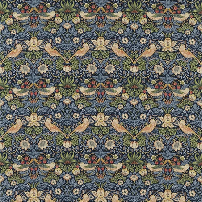Indigo/Mineral - Strawberry Thief By Morris & Co || In Stitches Soft Furnishings