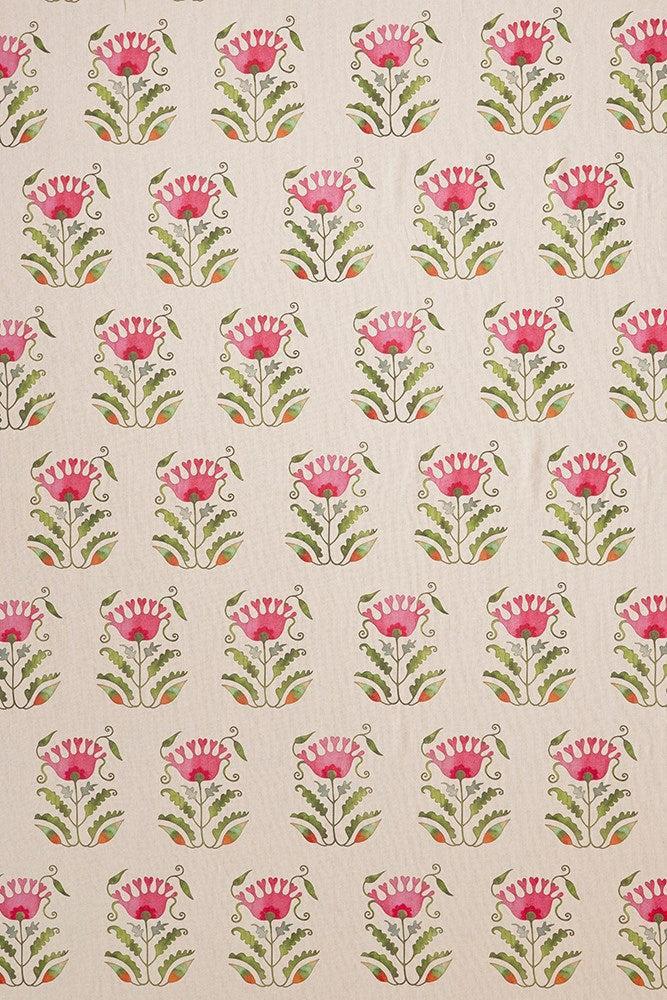 Green - Suzani Flower By James Malone Fabrics || In Stitches Soft Furnishings
