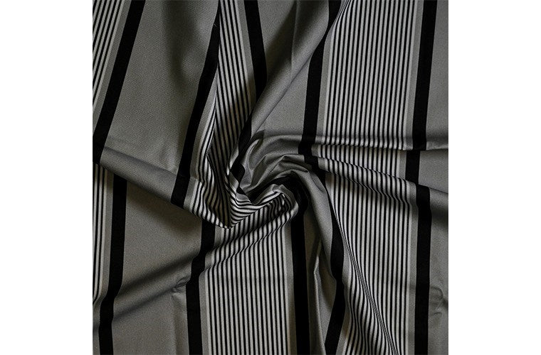 Charcoal - Tiverton Stripe By Laura Ashley || In Stitches Soft Furnishings