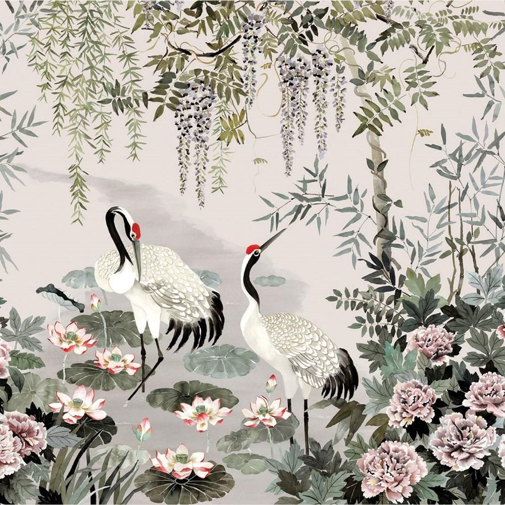 Oasis - Mizu Garden (Fabric Panel) By Mokum || In Stitches Soft Furnishings
